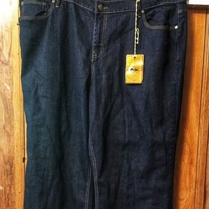 Sz 18 wide leg jeans drama gold